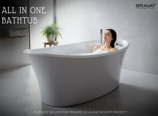 Ảnh Bồn tắm đặt sàn Bravat B25748TW-1W 3