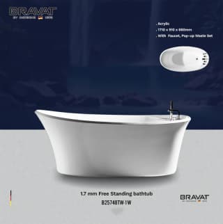 Ảnh Bồn tắm đặt sàn Bravat B25748TW-1W 2