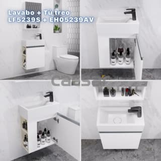 Ảnh Bộ tủ chậu treo tường Caesar LF5239S + EH05239AV 2