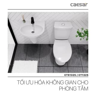 Ảnh Bồn cầu 2 khối Caesar CD1325/CTS1325  2