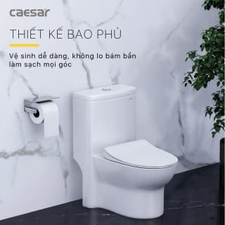Ảnh Bồn cầu 1 khối Caesar C1352 3