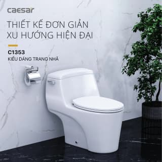Ảnh Bồn cầu 1 khối Caesar C1353 2