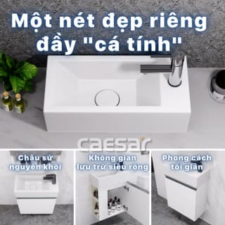 Ảnh Chậu rửa treo tường Caesar LF5239S 2