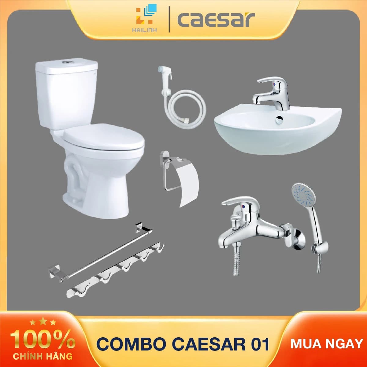 Combo thiết bị vệ sinh Caesar số 1