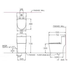 Ảnh Bồn cầu 1 khối Cotto C11003HOS 4