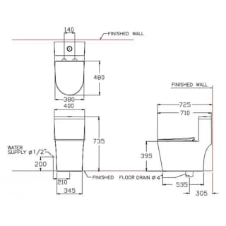 Ảnh Bồn cầu 1 khối Cotto C11003HOS 4
