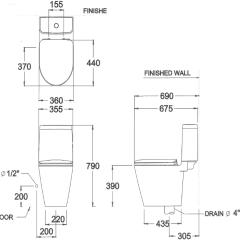 Ảnh Bồn cầu 2 khối COTTO C17027 2