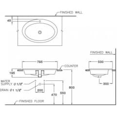 Ảnh Chậu rửa âm bàn Cotto C019 2