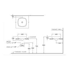 Ảnh Chậu rửa dương bàn Cotto C0003 2