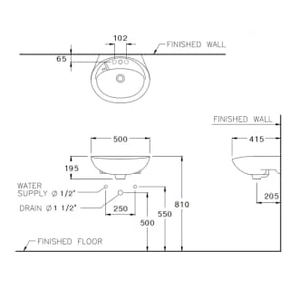 Ảnh Chậu rửa treo tường Cotto C013 2