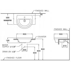 Ảnh Chậu rửa bán âm bàn Cotto C02137 2