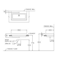 Ảnh Chậu rửa dương bàn Cotto C0900 2