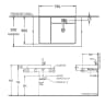 Chậu rửa dương bàn COTTO CPW0500 MTP 2