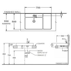 Ảnh Chậu rửa dương bàn COTTO CPW0501 MWH 2