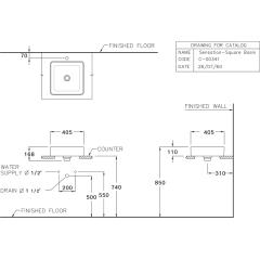 Ảnh Chậu rửa dương bàn Cotto C00341 MWH 2