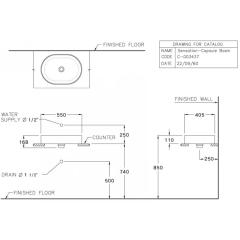 Ảnh Chậu rửa dương bàn Cotto C00343 MWH 2