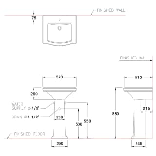 Ảnh Chậu rửa treo tường Cotto C02957 2
