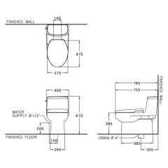 Ảnh Bồn cầu nắp rửa cơ Cotto C1142(CN1) 4