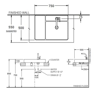 Ảnh Chậu rửa dương bàn COTTO CPW0500 MDG 2