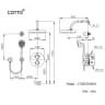 Sen tắm âm tường Cotto CT3015ZH016 2