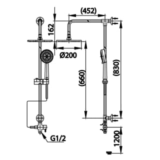 Ảnh Sen tắm cây nóng lạnh COTTO CT623Z94Z84 2