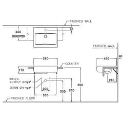 Ảnh Chậu rửa bán âm bàn Cotto C02237 2