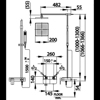 Ảnh Sen tắm cây nóng lạnh COTTO CT2241W 2