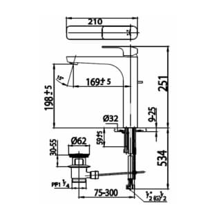 Ảnh Vòi chậu 1 đường lạnh COTTO CT2144AY 2