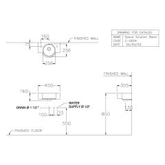 Ảnh Chậu rửa treo tường Cotto C00547 2