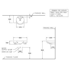 Ảnh Chậu rửa treo tường Cotto C0055 2