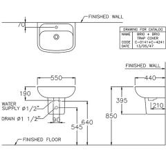 Ảnh Chậu rửa treo tường Cotto C0141 2