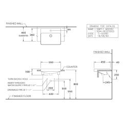 Ảnh Chậu rửa bán âm bàn Cotto C022607 2
