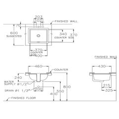 Ảnh Chậu rửa âm bàn Cotto C0512 2