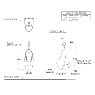 Ảnh Bồn tiểu nam treo tường Cotto C30207 2