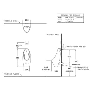 Ảnh Bồn tiểu nam treo tường Cotto C30207BI 2