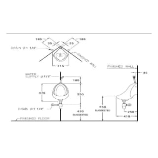Ảnh Bồn tiểu nam treo tường Cotto C305 2