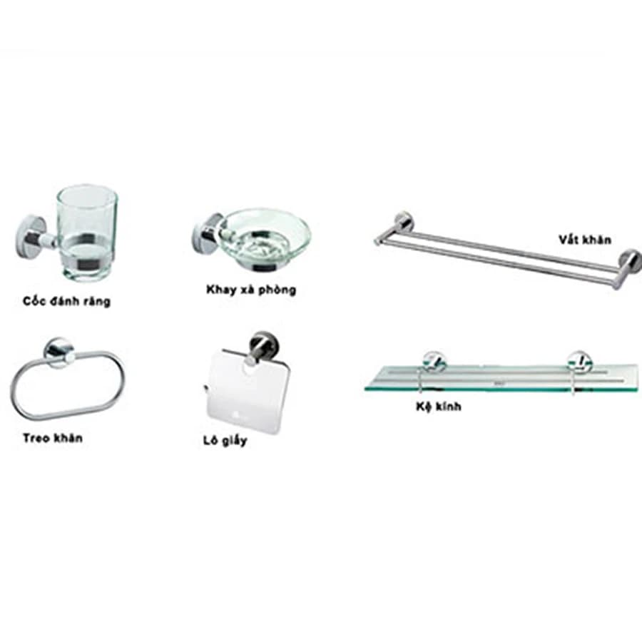 Bộ phụ kiện phòng tắm Đình Quốc DQ8010