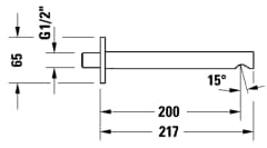 Ảnh Vòi bồn tắm Duravit CE5240010A10 2