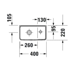 Ảnh Chậu rửa tay treo tường Duravit 0739400041 2