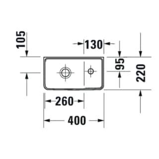 Ảnh Chậu rửa tay treo tường Duravit 0739400041 2