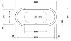 Ảnh Bồn tắm Massage Duravit 760010000CE1000 2