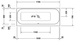Ảnh Bồn tắm Massage Duravit 760311000CE1000 2
