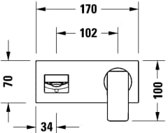 Ảnh Vòi chậu gắn tường Duravit MH1070004A46 2