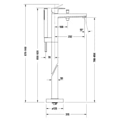 Ảnh Vòi bồn tắm đặt sàn Duravit MH5250000C10 2