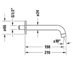 Ảnh Vòi bồn tắm Duravit N15240010010 2