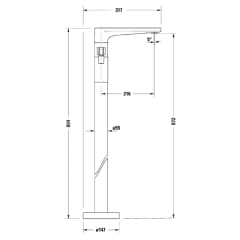 Ảnh Vòi bồn tắm đặt sàn Duravit TU5250000046 2