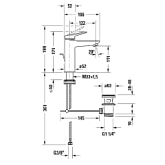 Ảnh Vòi chậu Duravit WA1020001C10 2