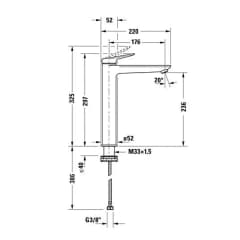 Ảnh Vòi chậu Duravit WA1040002A04 2