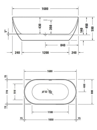 Ảnh Bồn tắm đặt sàn Duravit 700561000000000 2