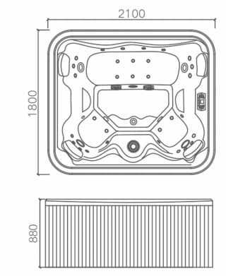 Ảnh Bồn tắm Spa Govern SPA-9094 2